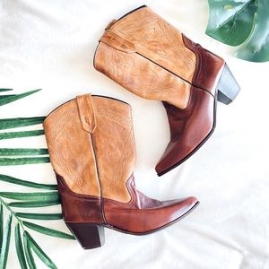 Leather cowboy boots!